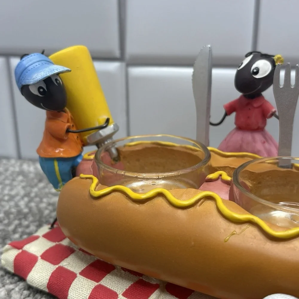 Yankee Candle Ants Picnic Hotdog Double Tart Candle Holder Discontinued